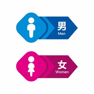 洗手间标识牌