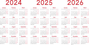 2025 年日历