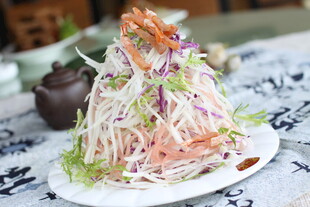  虾干拌白菜