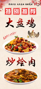 特别推荐大盘鸡美食海报