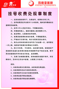 玛丽亚医院 挂号收费处规章制度