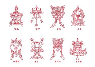 佛教装饰图案 八宝吉祥图