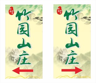 竹园山庄指引牌