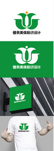 健身美体标识设计