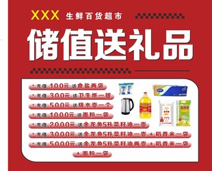 超市充值海报