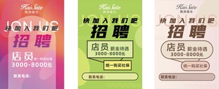 服饰店招聘 简约招聘 店员