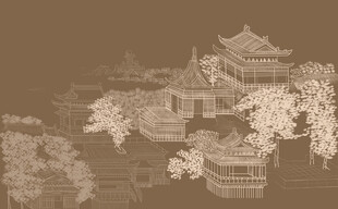 新中式线条山水