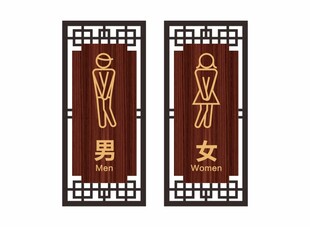 洗手间标识牌