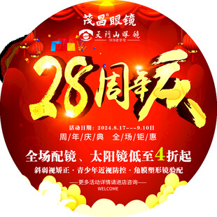 眼镜店活动海报地贴