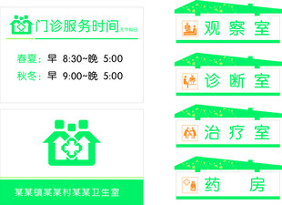 社区诊所门牌