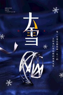 大雪节气宣传海报展板