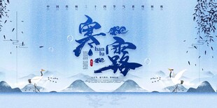 白露节气宣传海报展板