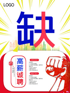 高薪诚聘人才招聘宣传创意海报