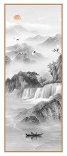黑白水墨山水画