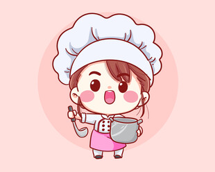 卡通小女孩矢量