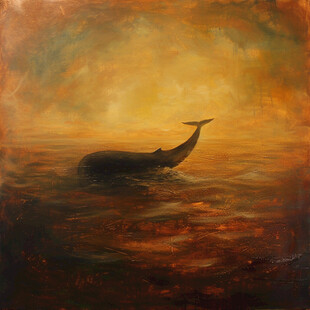 油画鲸鱼