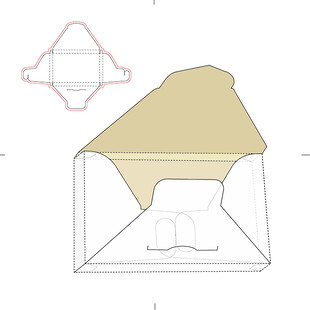 礼盒刀模展开图矢量
