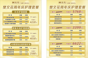 樊文花周年庆护理套餐