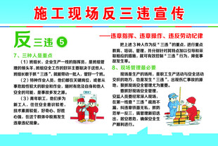 施工现场反三违宣传教育挂图65