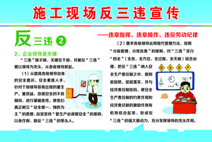 施工现场反三违宣传教育挂图