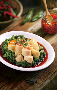 豆腐烧西兰花