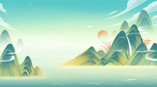 国潮海报背景
