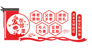 文明社区建设文化墙