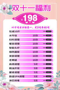 减肥价  格表  海报  花 