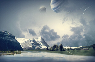 科幻星空创意背景