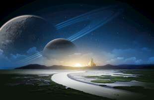 科幻星球创意背景