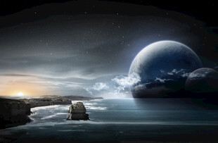 科幻星球创意背景