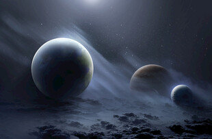 科幻星球创意背景