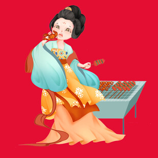 手绘古代仕女
