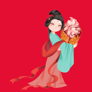 手绘古代仕女