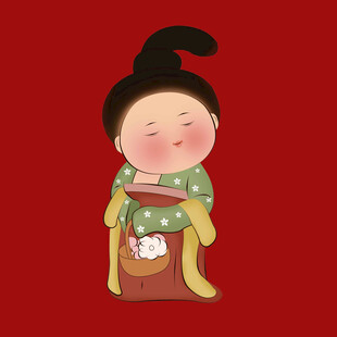 手绘古代仕女