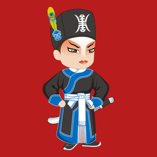 手绘京剧人物