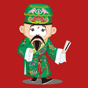 手绘京剧人物