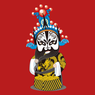 手绘京剧人物