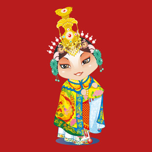 手绘京剧人物