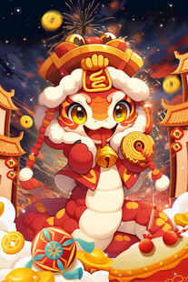 2025蛇年卡通形象图片