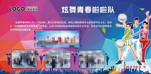 学校大学啦啦队社团简介展板