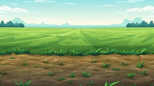 户外田野插画