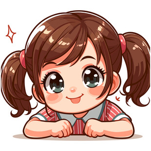 卡通小女孩