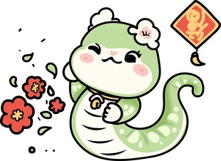 蛇年吉祥物插图