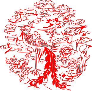 古典窗花中式镂空花纹雕刻