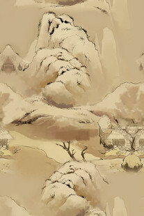 中国风山