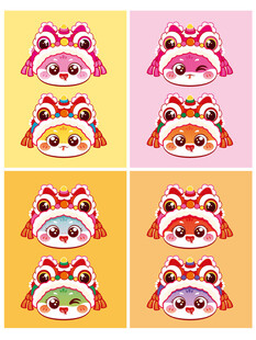 蛇卡通的头卡通插画生肖IP
