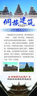侗族建筑 易拉宝展架