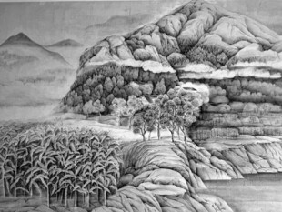 黑白风景画