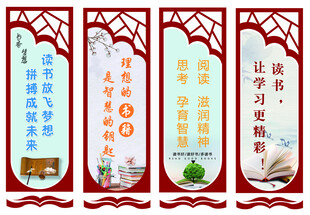 阅览室 校园文化墙 